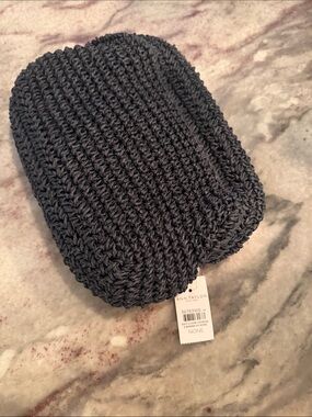 Ann Taylor Gray Knitted Clutch